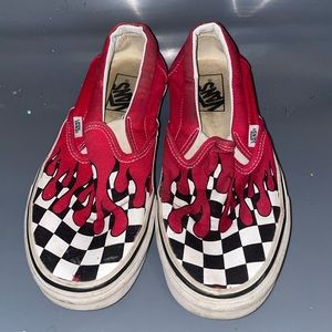 Checkered Vans With Blood Drip